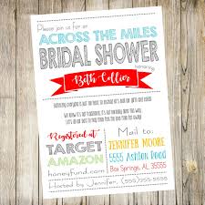 Across The Miles Bridal Shower Invitation Shower By Mail Long Distance Baby Shower Invitations Virtual Baby Shower Virtual Baby Shower Ideas