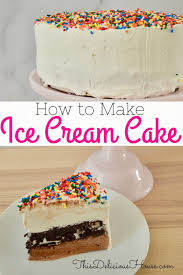 Easy Ice Cream Cake Recipe Just 5 Ingredients This Delicious House Recipe Ice Cream Cake Recipe Easy Homemade Ice Cream Cake Easy Ice Cream Cake