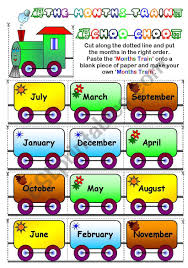 All aboard the 'holiday alphabet train!' dj inkers' adorable printable activity is the perfect way to keep learning fun for kids during the holiday season. The Months Train Page 2 Bw Esl Worksheet By Gabitza