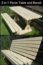 We Ve Featured One Diy Convertible Picnic Table And Bench Before But Here S Another Version You Just Might Find Mo In 2020 Picnic Table Picnic Table Bench Bench Table