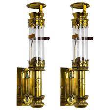 Original Circa 1900 Plm Brass Railroad Lantern Sconces By Poyard Paris Pair In 2021 Lantern Sconce Railroad Lanterns Sconces