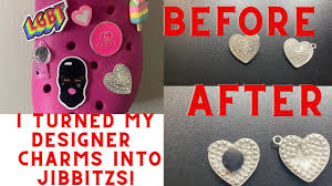 You might need to flex the croc a bit to make it easier to get the charm started. How To Turn Charms Into Jibbitzs Designer Charms For Crocs Youtube