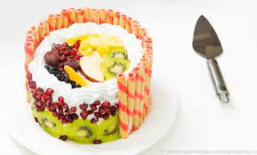 Eggless Fresh Fruit Cake Fruit Pastry Recipe Pressure Cooker Cake Fruit Pastry Recipes Fresh Fruit Cake Pressure Cooker Cake