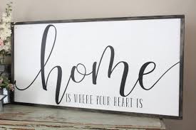 Home Is Where Your Heart Is Distressed Wood Sign Inspirational Wall Art Farmhouse Decor Welcome Inspirational Signs Home Wooden Signs Inspirational Wall Art