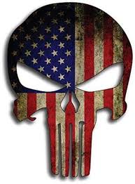 You'd recognize the iconic punisher's skull logo anywhere. Punisher Skull 5 5 X 4 Inch Thin Green Line Tattered Subdued Us Flag