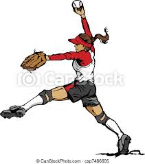 Maybe you would like to learn more about one of these? Kastare Softboll Fasta Grad Vektor Softboll Stampning Illustration Fastpitch Spelare Vektor Canstock