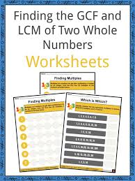 To link to this least common multiple worksheets page, copy the following code to your site Finding The Gcf And Lcm Of Two Whole Numbers Facts Worksheets