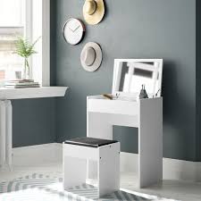 This dressing table is a compact version that is adaptable to every space and any room. 17 Stories Admiral Dressing Table Set With Mirror Reviews Wayfair Co Uk