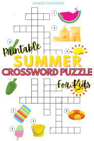 Make free and printable crossword puzzles by using templates that are available online and on your computer. Printable Summer Crossword Puzzle For Kids