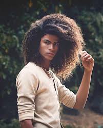 French African Male Model Cohe Paroix Guys Long Hair Curly Natural Hair Men Long Hair Styles Long Hair Styles Men