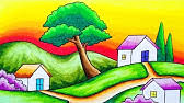 Cick subscribe button, like, comment, and share this video to all of ur friends. How To Draw Sunset In Tropical Beach For Beginners Easy Nature Scenery Drawing Step By Step Youtube