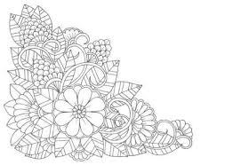 Petunias always make me think of my grandmother, she had lots of them in her yard. Black And White Flower Corner Pattern For Coloring Book Royalty Free Cliparts Vectors And Stock Illustration Image 128701460