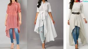 Latest Kurta Design With Jean College Wear Kurta Designs Stylish K Stylish Kurtis Design Kurta Designs Long Kurti Designs