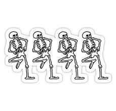 Spooky Scary Skeletons Sticker Skeleton Sticker Spooky Stickers Halloween Stickers
