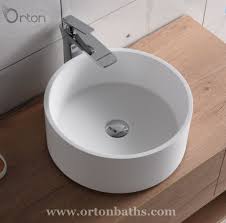 Apply it to the corian stain and let it dwell for a few minutes and then scrub. China White Artificial Round Cast Stone Corian Solid Surface Bathroom Sink Above Counter Wash Basin For Bathroom China Sanitary Ware Sink
