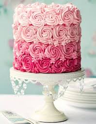 Rose Cake Ombre Pink Ombre Cake Learn Cake Decorating Pink Cake