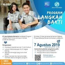 Magang dharma kesempatan bagi generasi muda lulusan sma/diploma (sederajat) yang ingin mencari pengalaman kerja dibank jateng syarat dan ketentuan informasi lain pendaftaran magang dharma diselenggarakan bank jateng dalam rangka peningkatan kualitas sumber daya manusia, khususnya generasi muda di jawa tengah, dengan memberi kesempatan bagi generasi muda lulusan sma/diploma (sederajat) yang. Lowongan Magang Pt Jasa Raharja Persero Logkerja Id