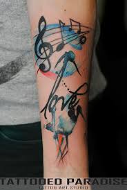 See more ideas about watercolor, music art, art inspiration. Watercolor Tattoo Mecca Illustration Music Notes Treble Clef Love