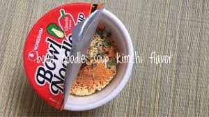 This recipe features noodles and vegetables in a . Bowl Noodle Soup Kimchi Flavor Youtube