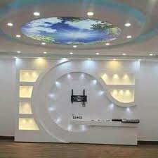 Pin By Ezequiel Moran On Tv Unitesi Tv Wall Design House Ceiling Design Lcd Wall Design