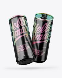 Download Five Metallic Cans Glossy Finish Mockup Free Mockups Psd Template Design Assets