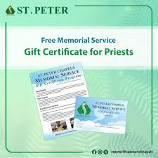 St. Peter Memorial Gift Certificates symbolize our heartfelt appreciation  for the tireless efforts of church leaders, parish priests, and other  notable individuals. It's our way of honoring their dedication and service  while