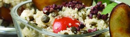 Whisk together oil, lemon juice, chives, mustard, salt and pepper; Mediterranean Couscous Lentil Salad With Eggplant Chips Love Of Food