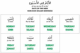 Pin By Faheem Khan On Speak Arabic Friday Saturday Sunday Monday Tuesday Wednesday Monday Tuesday
