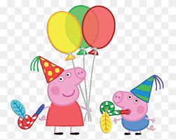 Peppa pig printable coloring pages. George Pig Daddy Pig Party Birthday Pig Peppa Pig Holding Balloons Food Animals Happy Birthday To You Png Pngwing