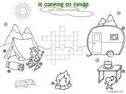 Venez jouer en ligne et vous divertir en utilisant toutes vos connaissances et votre culture. Le Camping En Famille Mots Croises Enfant A Imprimer Et Colorier
