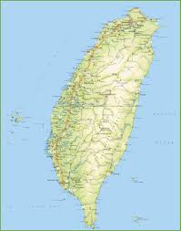 Taiwan kartē, vieta taipeja, koordinātes. Taiwan Karten Karte Von Taiwan Ost Asien Asien