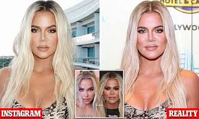 'the colour edited photo was taken of khloé during a private family gathering and posted to social media without permission by mistake by. Khloe Kardashian Blasted By Fans For Editing Snaps To Unrecognizable Extremes Daily Mail Online
