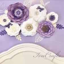 That is why this year we are bringing the outside in! Large Paper Flowers Wall Decor Set Of 7 Purple N White Paper Flower Arrangement Nursery Name Sign Flowers Wedding Flower Wall In 2021 Paper Flower Arrangements Large Paper Flowers Paper Flower Wall