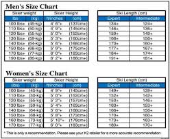 77 Bright Womens Ski Length Chart