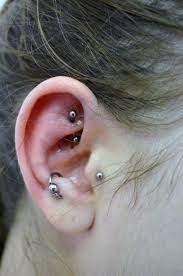 Rook Piercing Done By Caroline Rose Bartique Body Piercing Studio Ingoldmells Skegness Rook Piercing Piercing Studio Body Piercing