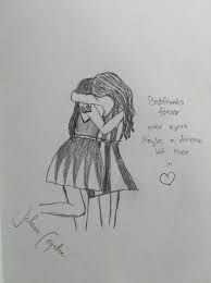 Best Friends Forever Never Apart Maybe In Distance But Never In Heart Drawn 2 Yrs Ago Friends Sketch Bff Drawings Drawings Of Friends