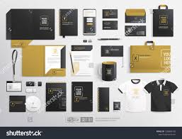 Black And Gold Id Card Design Pealistic Black And Gold Branding Stationary Items And Objects Mockup Minimalistic Corporate In 2020 Stationary Branding Stationary Items Social Media Design Graphics
