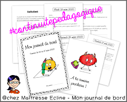 Continuitepedagogique Le Journal De Bord Chez Maitresse Ecline