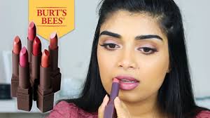 Neither the brand nor its suppliers test any products or ingredients on animals. New Burts Bees Glossy Lipstick Swatches Cruelty Free Makeup Medium Indian Skin Tones Youtube