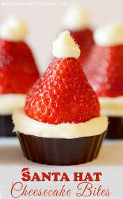 Santa Hat Cheesecake Bites No Bake Sprinkle Some Fun Recipe Christmas Food Christmas Desserts Easy Holiday Desserts