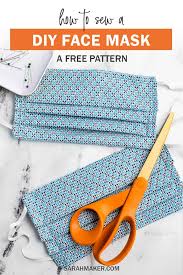 And you can watch the video tutorial on youtube. Pleated Face Mask Pattern With Ties Or Elastic Free Printable