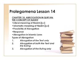 Tikait said that only a few private companies are getting benefits in the valley, and farmers who are opposing this are being labelled as terrorists. Prolegomena Lesson 14 Chapter 10 Abrogation In Qur An The Concept Of Naskh Literal Meaning Of Naskh Ù†Ø³Ø® Idiomatic Meaning Of Naskh Ù†Ø³Ø® Possibility Ppt Download