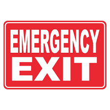Unbranded 8 In X 12 In Plastic Emergency Exit Egress Sign Pse 0090 The Home Depot Emergency Exit Signs Egress Exit Sign