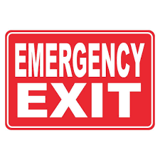 5% coupon applied at checkout. Promodor Cia Ltd 12 In X 8 In Plastic Red Emergency Exit Egress Sign Emergency Exit Signs Egress Exit Sign