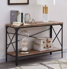Amazon Com Homissue 2 Shelf Industrial Vintage Hall Sofa Table Rectangular Console Sofa Entry Table Wi Luxury Furniture Design Diy Changing Table Entry Table