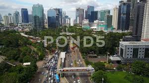 Drone Shot Commercial Center South Jakarta Economy Infrastructure Indonesia Stock Footage Center South Comm Commercial Center Business District South Jakarta