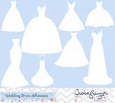 Instant Download White Wedding Dress Clipart Silhouette Etsy Dress Clipart Wedding Dress Silhouette White Wedding Dresses