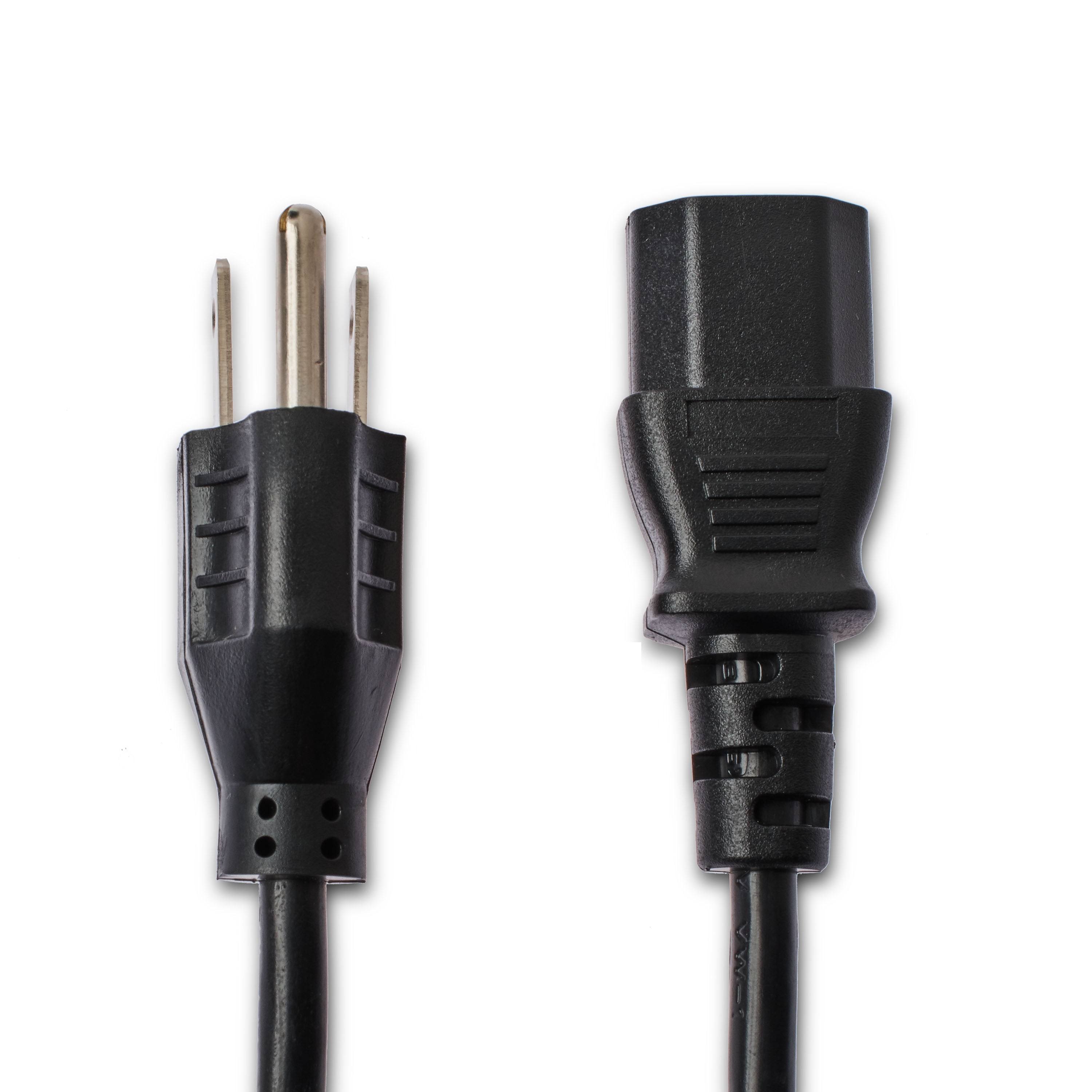 Onn. Universal AC Power Cord 6ft Compatible with Computer Monitors