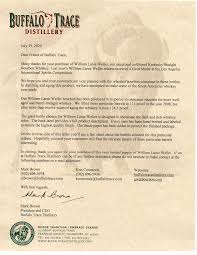 2020 William Larue Weller Release letter