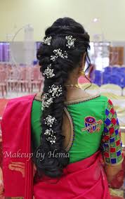 A bridal hairstyle is different because once the style is done, the look isn't totally complete. Hairstyles For Indian Wedding Messy Braid Bridal Braided Hairstyle Sangeet Hairstyle Silk Sare Hair Styles Bridal Hairstyles With Braids Braided Hairstyles